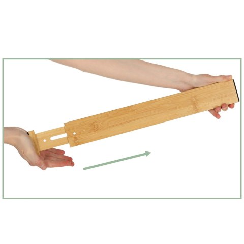 Organizer do szuflady regulowany separator bambusowy 56x6x1,5cm 1 sztuka Organizer do szuflady regulowany separator bambusowy 56x6x1,5cm 1 sztuka