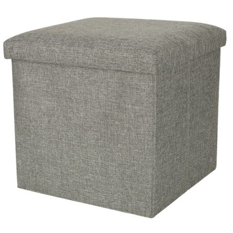 Puf składany ze schowkiem szary 38x38x38cm Puf składany ze schowkiem szary 38x38x38cm