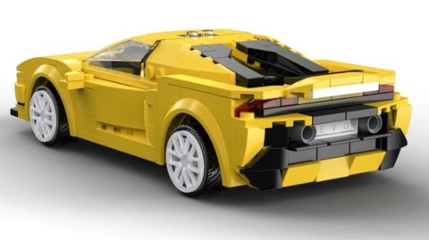 Klocki Konstrukcyjne Auto Sportowe EVO Race Car Żółte R/C 289 Elementów CADA Klocki Konstrukcyjne Auto Sportowe EVO Race Car Żółte R/C 289 Elementów CADA