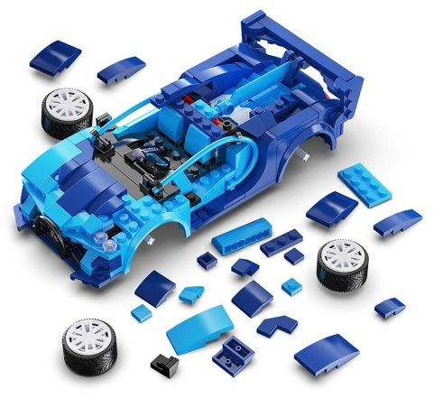 Klocki Konstrukcyjne Auto Sportowe Race Car Niebieskie R/C 325 Elementów Klocki Konstrukcyjne Auto Sportowe Race Car Niebieskie R/C 325 Elementów