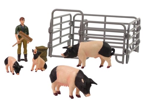 Zestaw Figurek Zwierzęta Domowe na Farmie Rolnik Świnki Zestaw Figurek Zwierzęta Domowe na Farmie Rolnik Świnki