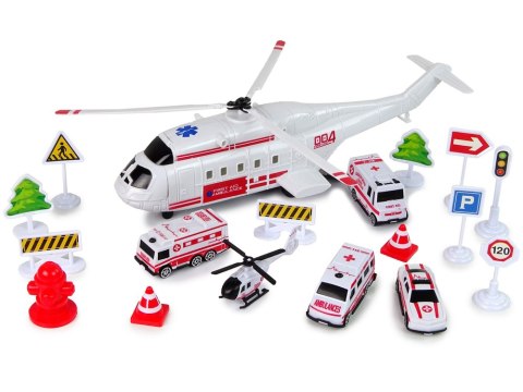 Zestaw Pojazdów Szpital Pogotowie Ambulans Helikopter Ratunkowy Zestaw Pojazdów Szpital Pogotowie Ambulans Helikopter Ratunkowy