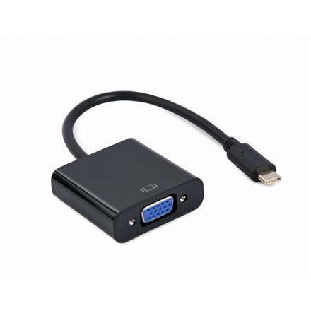 Cablexpert Przejściówka z USB Type-C na VGA A-CM-VGAF-01 0,15 m, Czarny, USB Type-C
