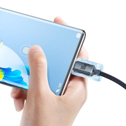 Kabel przewód do szybkiego ładowania i transferu danych USB USB-C 100W 2m czarny Kabel przewód do szybkiego ładowania i transferu danych USB USB-C 100W 2m czarny