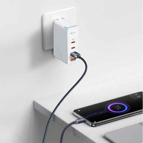 Kabel przewód do szybkiego ładowania i transferu danych USB USB-C 100W 2m czarny Kabel przewód do szybkiego ładowania i transferu danych USB USB-C 100W 2m czarny