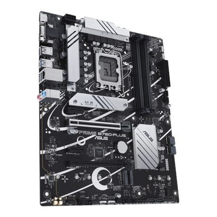 Asus PRIME B760-PLUS Rodzina procesorów Intel, Gniazdo procesora LGA1700, DDR5 DIMM, Gniazda pamięci 4, Obsługiwane interfejsy d