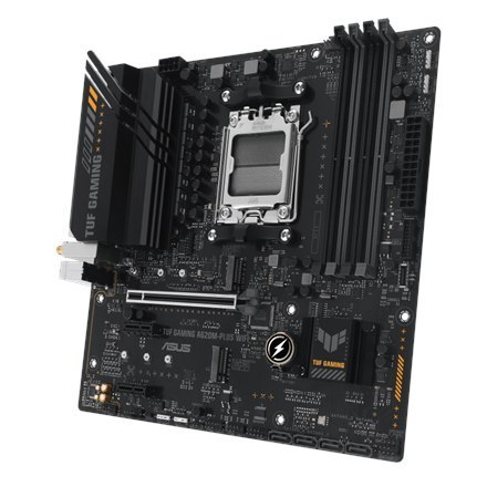 Asus TUF GAMING A620M-PLUS Rodzina procesorów WIFI AMD, Gniazdo procesora AM5, DDR5 DIMM, Gniazda pamięci 4, Obsługiwane interfe Asus TUF GAMING A620M-PLUS Rodzina procesorów WIFI AMD, Gniazdo procesora AM5, DDR5 DIMM, Gniazda pamięci 4, Obsługiwane interfe