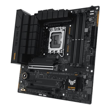 Asus TUF GAMING B760M-PLUS Rodzina procesorów WIFI Intel, Gniazdo procesora LGA1700, DDR5 DIMM, Gniazda pamięci 4, Obsługiwane i