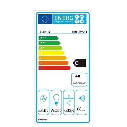 Candy Hood CBG625/1X Naścienny, Klasa efektywności energetycznej C, Szerokość 52 cm, 207 m³/h, Mechaniczny, Stal nierdzewna, LED Candy Hood CBG625/1X Naścienny, Klasa efektywności energetycznej C, Szerokość 52 cm, 207 m³/h, Mechaniczny, Stal nierdzewna, LED