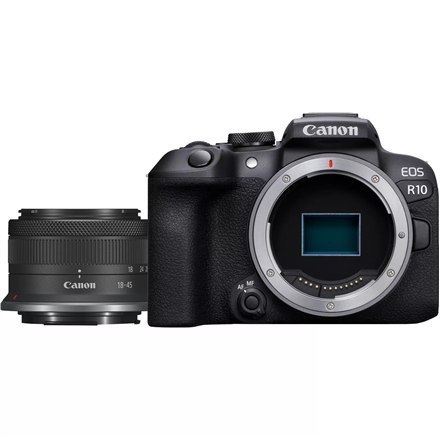 Canon D.CAM EOS R10 RF-S 18-45 IS STM EU26 megapikselowy 24,2 MP, stabilizator obrazu, ISO 32000, Wi-Fi, nagrywanie wideo, ręczn Canon D.CAM EOS R10 RF-S 18-45 IS STM EU26 megapikselowy 24,2 MP, stabilizator obrazu, ISO 32000, Wi-Fi, nagrywanie wideo, ręczn