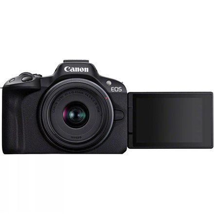 Canon EOS R50 + RF-S 18-45mm F4.5-6.3 IS STM (SIP) Megapiksel 24,2 MP, Stabilizator obrazu, ISO 32000, Przekątna wyświetlacza 2, Canon EOS R50 + RF-S 18-45mm F4.5-6.3 IS STM (SIP) Megapiksel 24,2 MP, Stabilizator obrazu, ISO 32000, Przekątna wyświetlacza 2,