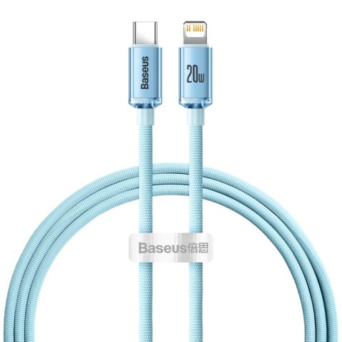 Kabel przewód USB-C Iphone Lightning szybkie ładowanie 20W 1.2m niebieski Kabel przewód USB-C Iphone Lightning szybkie ładowanie 20W 1.2m niebieski