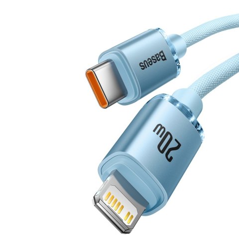 Kabel przewód USB-C Iphone Lightning szybkie ładowanie 20W 1.2m niebieski Kabel przewód USB-C Iphone Lightning szybkie ładowanie 20W 1.2m niebieski