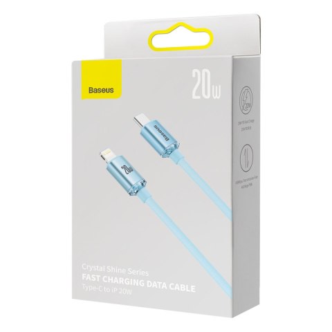 Kabel przewód USB-C Iphone Lightning szybkie ładowanie 20W 1.2m niebieski Kabel przewód USB-C Iphone Lightning szybkie ładowanie 20W 1.2m niebieski