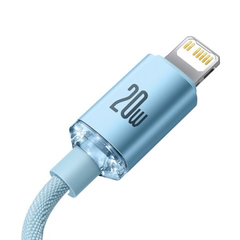 Kabel przewód USB-C Iphone Lightning szybkie ładowanie 20W 1.2m niebieski Kabel przewód USB-C Iphone Lightning szybkie ładowanie 20W 1.2m niebieski