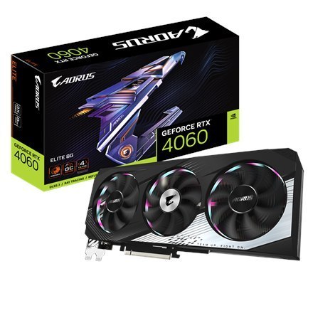 Gigabyte GV-N4060AORUS E-8GD 1.0 NVIDIA, 8 GB, GeForce RTX 4060, GDDR6, PCI-E 4.0, Ilość portów HDMI 2, Taktowanie pamięci 17000 Gigabyte GV-N4060AORUS E-8GD 1.0 NVIDIA, 8 GB, GeForce RTX 4060, GDDR6, PCI-E 4.0, Ilość portów HDMI 2, Taktowanie pamięci 17000