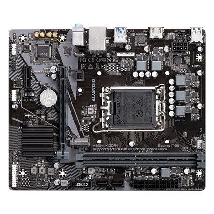 Gigabyte H610M K DDR4 1.0 M/B Rodzina procesorów Intel, Gniazdo procesora LGA1700, DDR4 DIMM, Gniazda pamięci 2, Obsługiwane int Gigabyte H610M K DDR4 1.0 M/B Rodzina procesorów Intel, Gniazdo procesora LGA1700, DDR4 DIMM, Gniazda pamięci 2, Obsługiwane int
