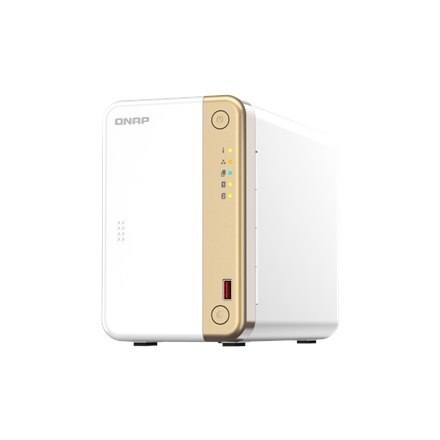 QNAP 2-Bay desktop NAS TS-262-4G N4505 2-rdzeniowy, częstotliwość procesora 2,9 GHz, 4 GB, 1x HDMI 2.0; 2 x M.2 2280 PCIe Gen 3