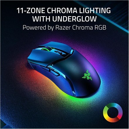 Razer Cobra Pro Gaming Mouse, oświetlenie LED RGB, optyczna, czarna, bezprzewodowa (2,4 GHz i Bluetooth), bezprzewodowa Razer Cobra Pro Gaming Mouse, oświetlenie LED RGB, optyczna, czarna, bezprzewodowa (2,4 GHz i Bluetooth), bezprzewodowa