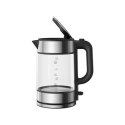Szklany czajnik elektryczny Xiaomi EU Electric, 2200 W, 1,7 l, szkło, podstawa obrotowa 360°, czarny/stal nierdzewna