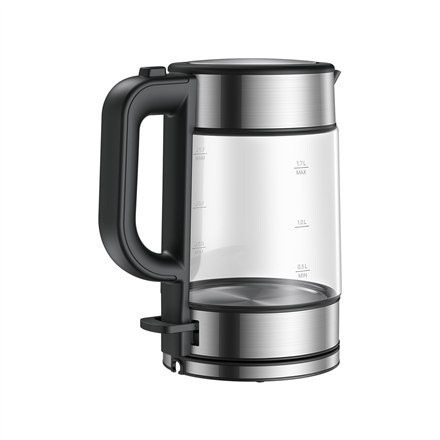 Szklany czajnik elektryczny Xiaomi EU Electric, 2200 W, 1,7 l, szkło, podstawa obrotowa 360°, czarny/stal nierdzewna Szklany czajnik elektryczny Xiaomi EU Electric, 2200 W, 1,7 l, szkło, podstawa obrotowa 360°, czarny/stal nierdzewna