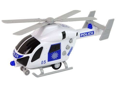 Helikopter Policyjny Biały Dźwięk Światła Śmigła Helikopter Policyjny Biały Dźwięk Światła Śmigła