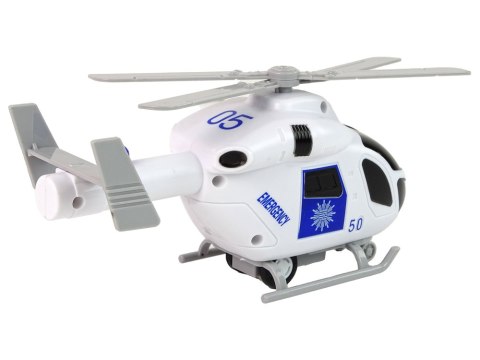 Helikopter Policyjny Biały Dźwięk Światła Śmigła Helikopter Policyjny Biały Dźwięk Światła Śmigła