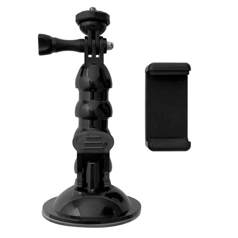 Uchwyt z przyssawką do kamery sportowej GoPro DJI Insta360 SJCam Eken + adapter do smartfona Uchwyt z przyssawką do kamery sportowej GoPro DJI Insta360 SJCam Eken + adapter do smartfona