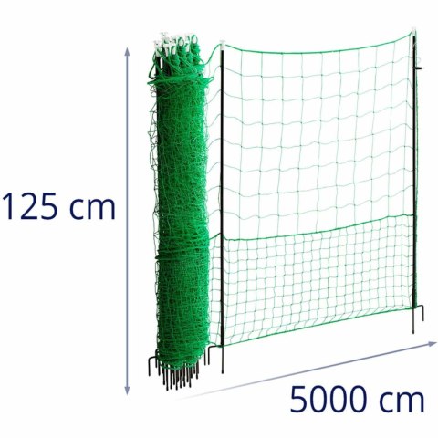 Siatka elektryzująca ogrodzenie ochronne hodowlane dla kur drobiu 1,25 x 50 m Siatka elektryzująca ogrodzenie ochronne hodowlane dla kur drobiu 1,25 x 50 m