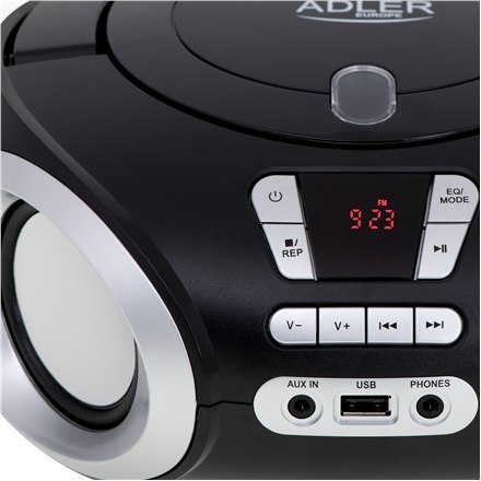 Adler CD Boombox AD 1181 łączność USB, głośniki, czarny Adler CD Boombox AD 1181 łączność USB, głośniki, czarny