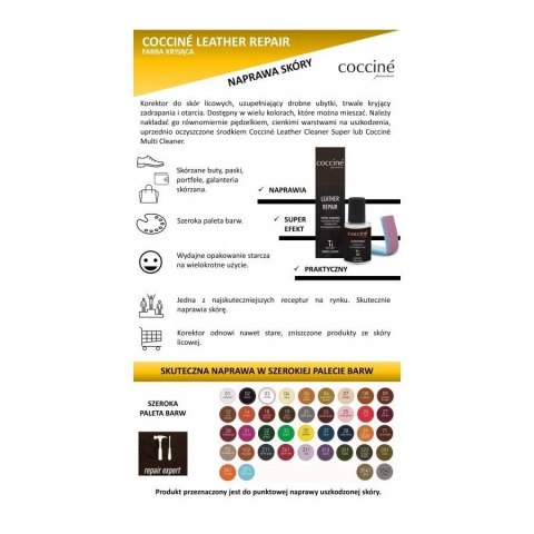 KOREKTOR DO FARBOWANIA SKÓR OBUWIA COCCINE OLIWKOWY 10ml KOREKTOR DO FARBOWANIA SKÓR OBUWIA COCCINE OLIWKOWY 10ml