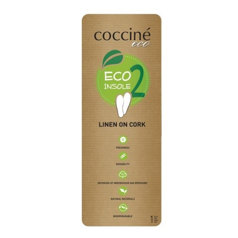 EKOLOGICZNE WKŁADKI DO BUTÓW LEN NA KORKU COCCINE rozm 35-36 EKOLOGICZNE WKŁADKI DO BUTÓW LEN NA KORKU COCCINE rozm 35-36