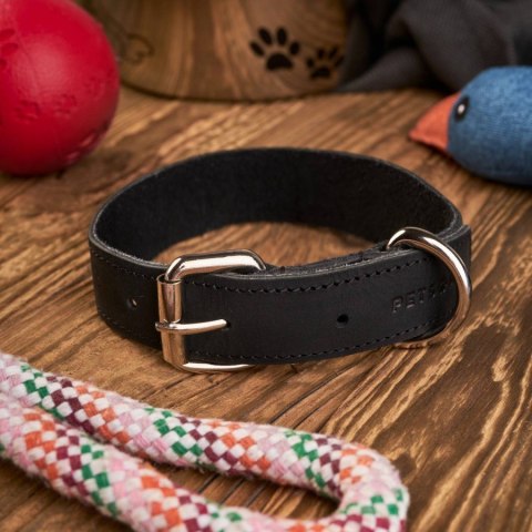 SKÓRZANA CZARNA OBROŻA PETSOME rozm. L/XL 01P01L SKÓRZANA CZARNA OBROŻA PETSOME rozm. L/XL 01P01L