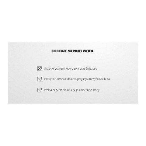 WKŁADKI DO BUTÓW MERINO WOOL COCCINE r.41 1032011