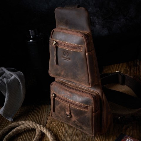 SKÓRZANY MŁODZIEŻOWY PLECAK VINTAGE PAOLO PERUZZI T-38-BR