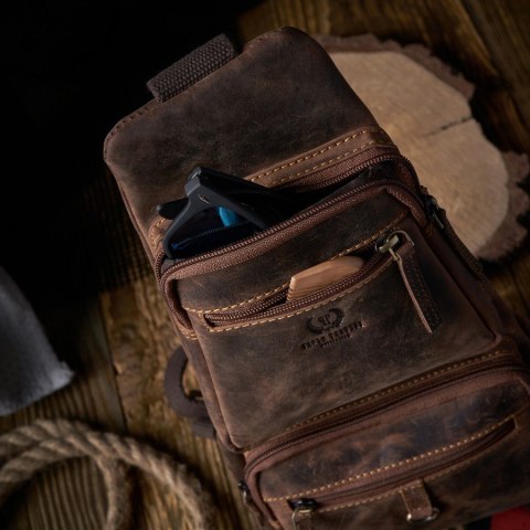 SKÓRZANY MŁODZIEŻOWY PLECAK VINTAGE PAOLO PERUZZI T-38-BR