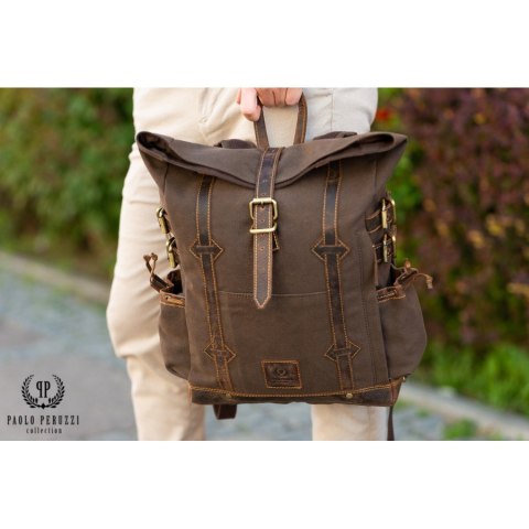 SOLIDNY PLECAK TREKKINGOWY PAOLO PERUZZI T-40-BR SOLIDNY PLECAK TREKKINGOWY PAOLO PERUZZI T-40-BR