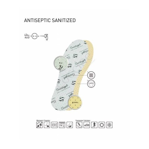 WKŁADKI DO BUTÓW ANTYSEPTYCZNE SANITIZED rozm. 35-36