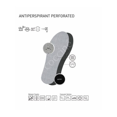 WKŁADKI DO BUTÓW PRZECIWPOTLIWE PERFOROWANE COCCINE r.41