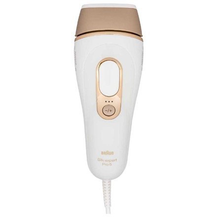 Braun Epilator PL5387 Silk-expert Pro 5 IPL ilość poziomów mocy 10, biały/złoty, przewodowy