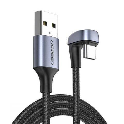 Kabel przewód kątowy USB - USB-C dla graczy QC AFC FCP 1m - szary Kabel przewód kątowy USB - USB-C dla graczy QC AFC FCP 1m - szary