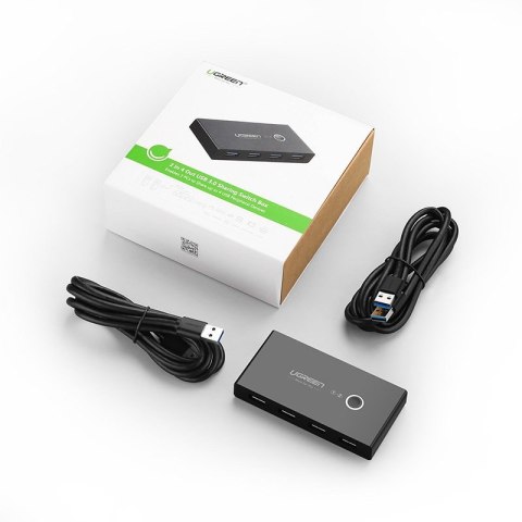 Switch box HUB przełącznik 4x USB 2.0 rozdzielacz USB na dwa komputery - czarny Switch box HUB przełącznik 4x USB 2.0 rozdzielacz USB na dwa komputery - czarny