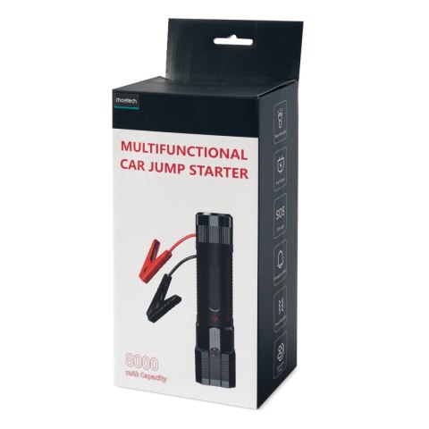 3w1 Rozruch auta Jump Starter + powerbank 8000mAh + latarka LED - czarny 3w1 Rozruch auta Jump Starter + powerbank 8000mAh + latarka LED - czarny