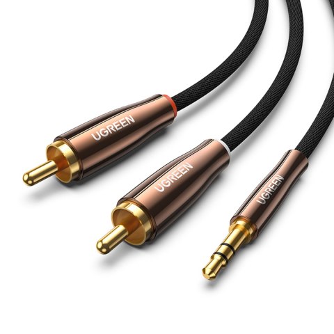 Kabel przewód miedziany audio 3.5mm mini jack - 2x RCA 2m Kabel przewód miedziany audio 3.5mm mini jack - 2x RCA 2m