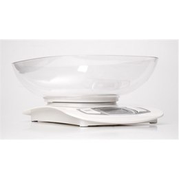Adler AD 3137 Waga kuchenna, Pojemność 5 kg , Gradacja 1g, Duży wyświetlacz LCD, Auto-zero/Auto-off, Duża miska, Biały Adler Adl