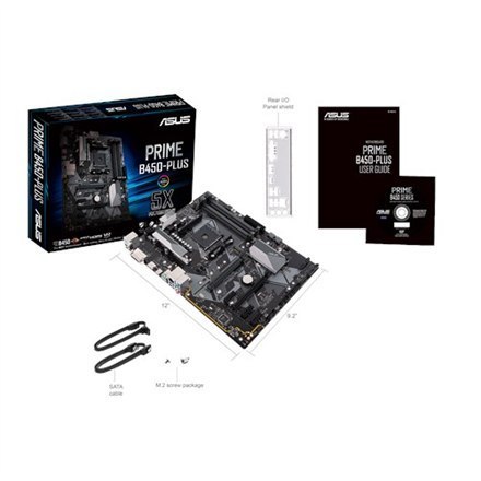Asus PRIME B450-PLUS Rodzina procesorów AMD, Gniazdo procesora AM4, Gniazda pamięci 4, Chipset AMD B, ATX Asus PRIME B450-PLUS Rodzina procesorów AMD, Gniazdo procesora AM4, Gniazda pamięci 4, Chipset AMD B, ATX