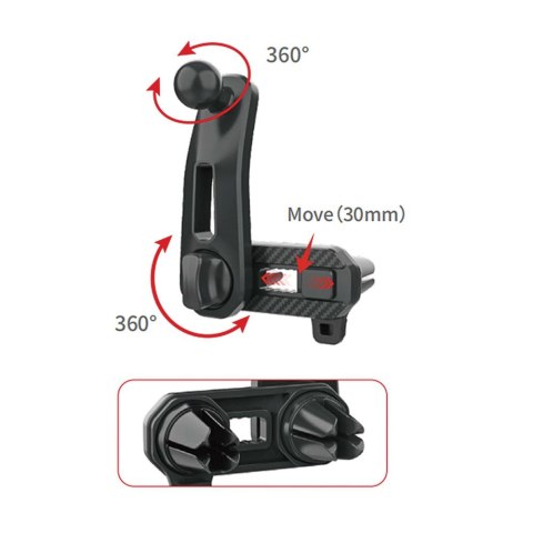 ColorWay Magnetic Car Holder For Smartphone Air Vent-3 Gray, Adjustable, 360 ? ColorWay Magnetic Car Holder For Smartphone Air Vent-3 Gray, Adjustable, 360 ?