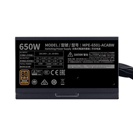 Cooler Master MPE-6501-ACABW-B 650 W Cooler Master MPE-6501-ACABW-B 650 W