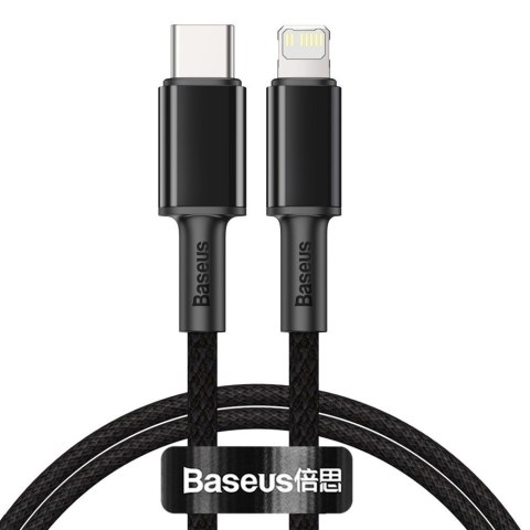 Kabel przewód do iPhone USB-C - Lightning szybkie ładowanie 20W 1m - czarny Kabel przewód do iPhone USB-C - Lightning szybkie ładowanie 20W 1m - czarny