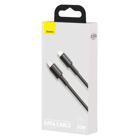 Kabel przewód do iPhone USB-C - Lightning szybkie ładowanie 20W 1m - czarny Kabel przewód do iPhone USB-C - Lightning szybkie ładowanie 20W 1m - czarny